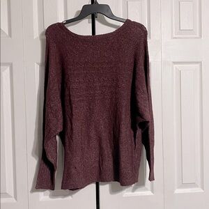 Maurices NWT plum soft knit sweater size LARGE